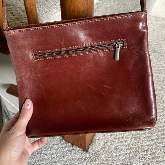 Vera Pelle Vintage Genuine Leather Green Brown Purse - Picture 9 of 13